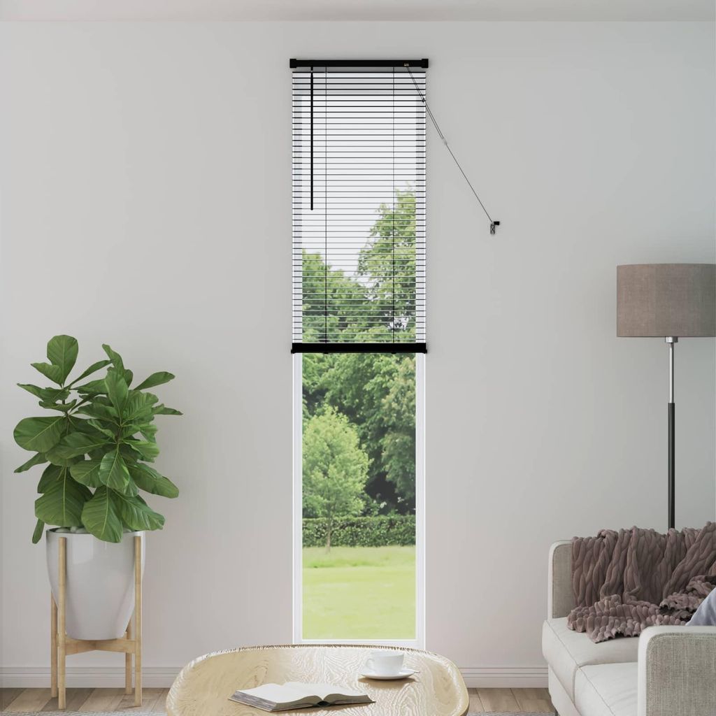 Venetianer Jalousie Schwarz 213 x 40 cm PVC