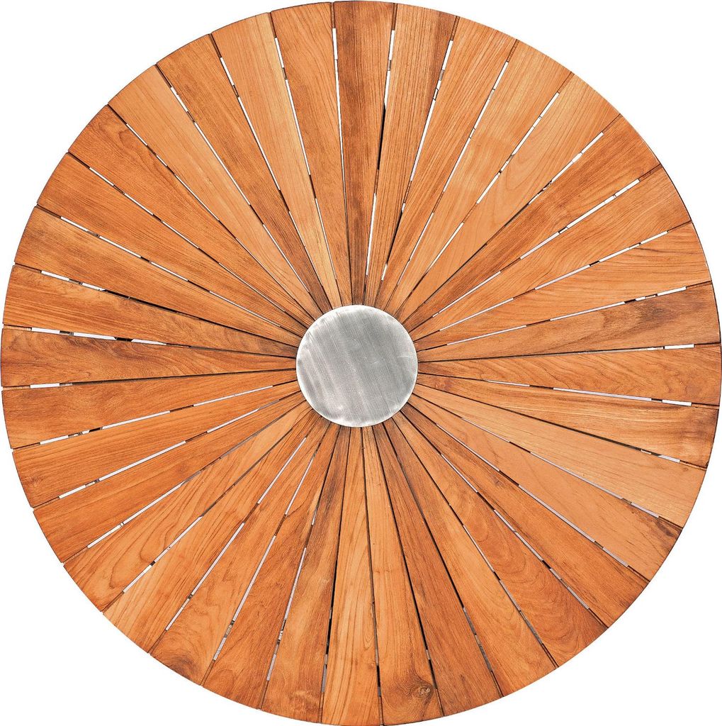 Sonnenpartner Gartentisch Base rund Ø 100 cm Polyrattan white-coral Tischsystem