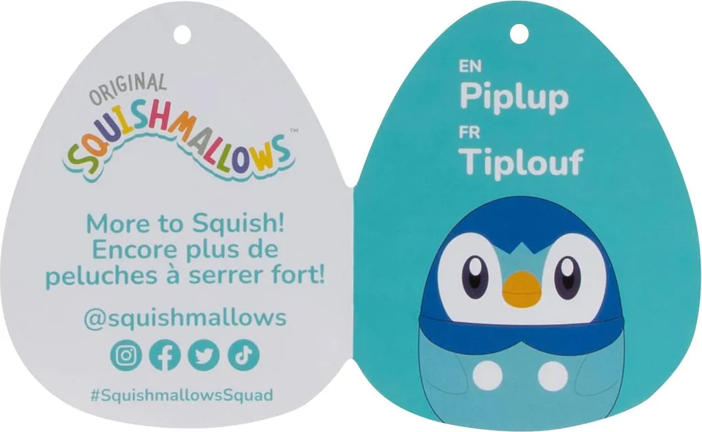 Pokémon Tiplouf Squishmallows 35cm - Texture Ultra-Moelleuse Réf 95431 - 4
