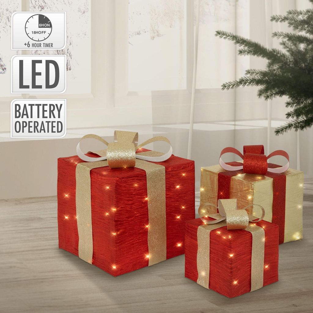 ECD Nemecko Sada 3 darčekových LED boxov s 90 teplými Obrázok produktu 