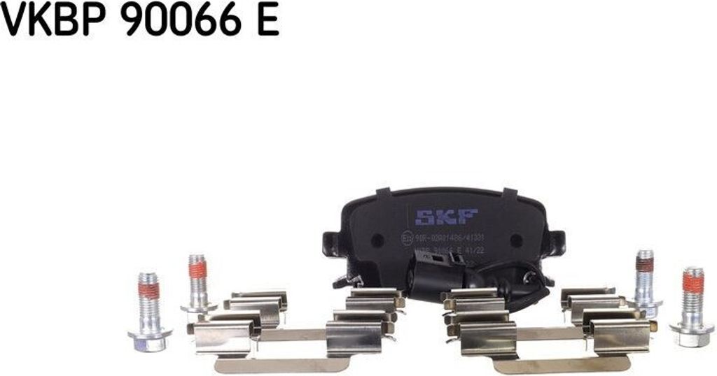 SKF VKBP90066E Bremsbelagsatz, Scheibenbremse OE 7H0698151C kompatibel mit Multivan V, Transporter V, Caravelle VI, Transporter VI