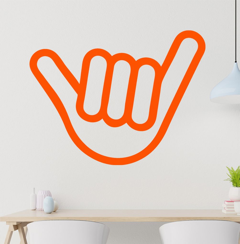 Hang Loose Wandtattoo in 6 Größen - Wandaufkleber Wall Sticker - Dekoration, Küche, Wohnzimmer, Schlafzimmer, Badezimmer