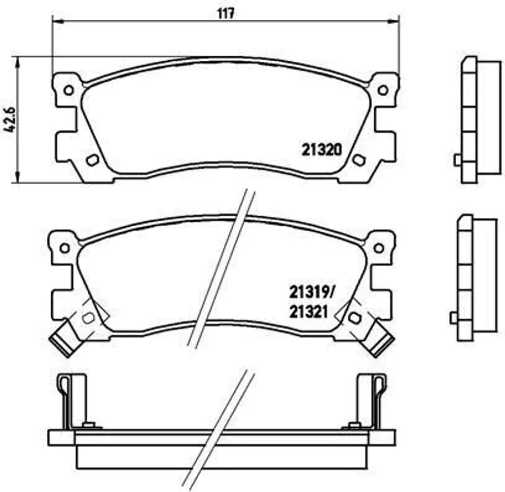 Brembo P 49 025 Plaquettes de Frein OE 1U0E2648Z pour Mazda MPV et Xedos 9
