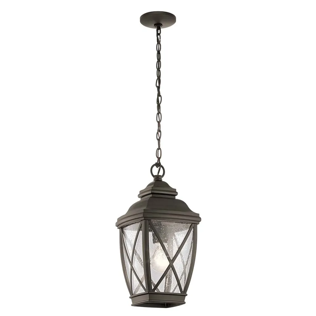 Éclairage terrasse : suspension extérieure Tangier bronze Kichler