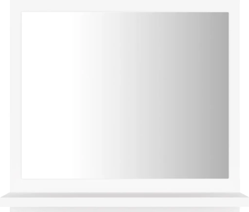 Specchiiera Bagno Legno Bianco 40x37 cm - Montaggio Facile con Shelf - 4