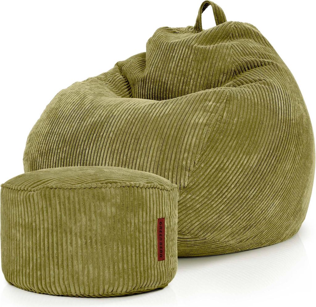 Green Bean® 2er Set Indoor XXL Sitzsack + Pouf mit Produktbild 
