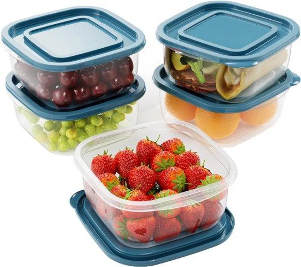 Organiseur de frigo 950 ml - Stop au gaspillage - 5 Bacs empilables