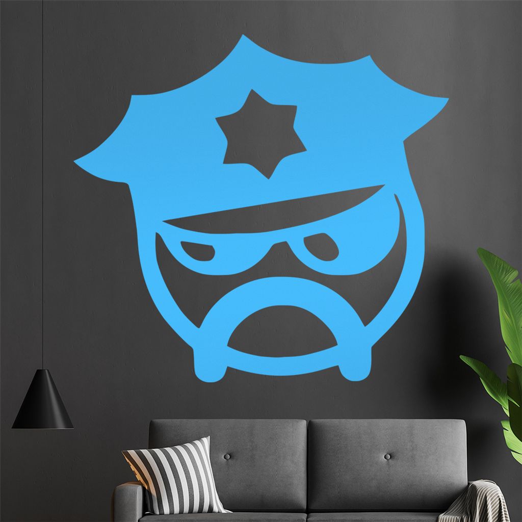 Officer Wandtattoo in 6 Größen - Wandaufkleber Wall Sticker - Dekoration, Küche, Wohnzimmer, Schlafzimmer, Badezimmer