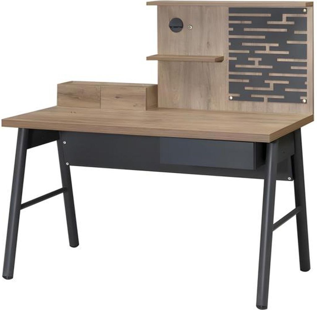 Brauner Holzschreibtisch im eleganten Design für Büro und Home Office