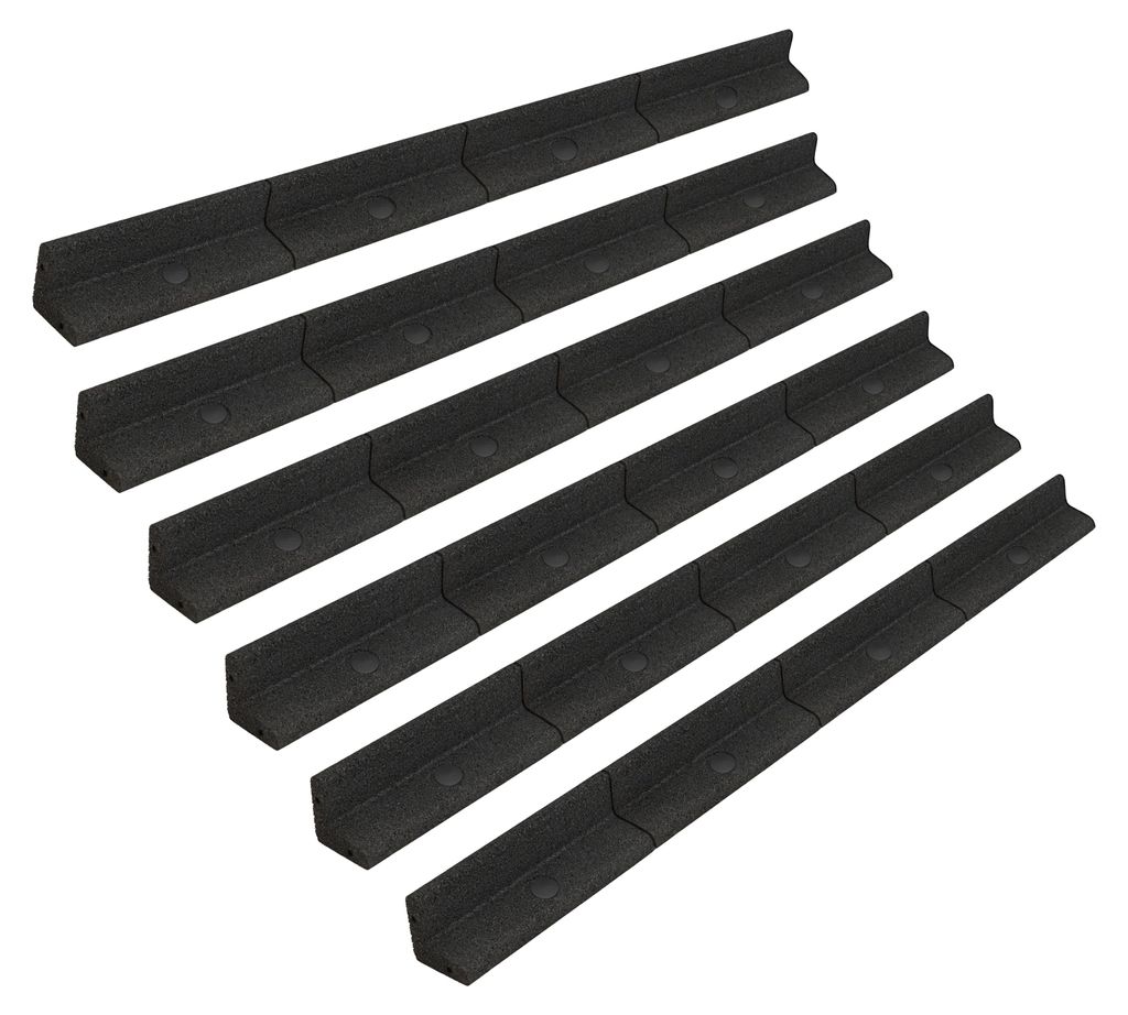 Rasenkante Schwarz 7,2m x 8,5cm aus UV-beständigem Gummi, Produktbild 