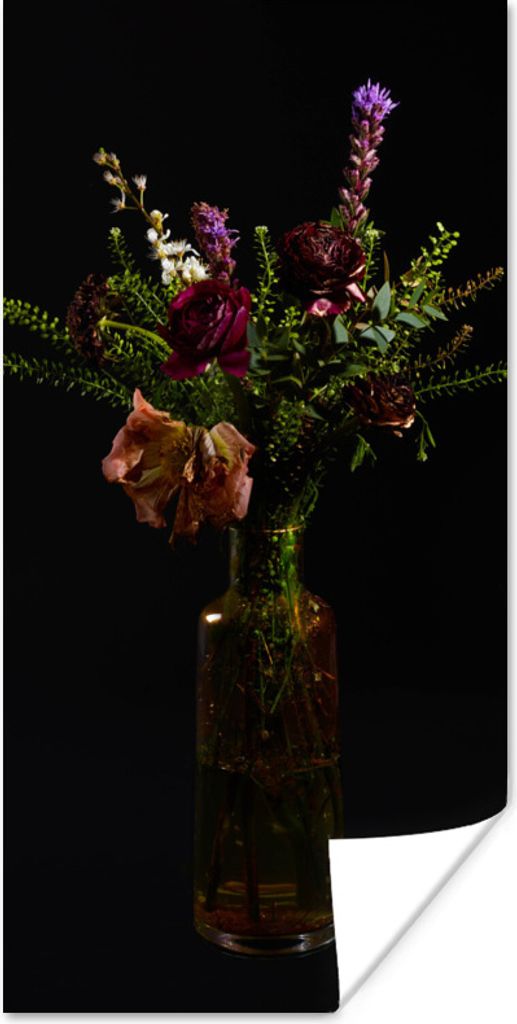 MuchoWow Poster Blumen - Farben - Stilleben 60x120 cm - Wandschmuck