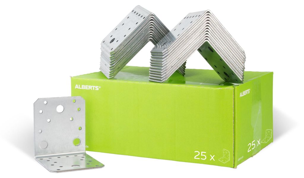 Alberts 25x Winkelverbinder Bauwinkel Verbinder Produktbild 