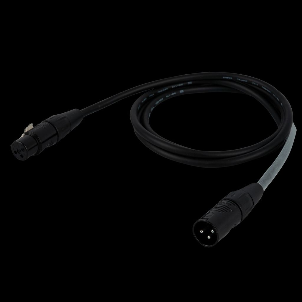 DAP FLR09 - DMX/AES-EBU XLR/M 3P to XLR/F 3P 1,5 m - versilbert