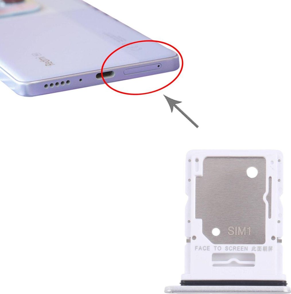 Per Xiaomi Redmi Note 14 5G SIM + Micro SD Card Holder Immagine del prodotto 