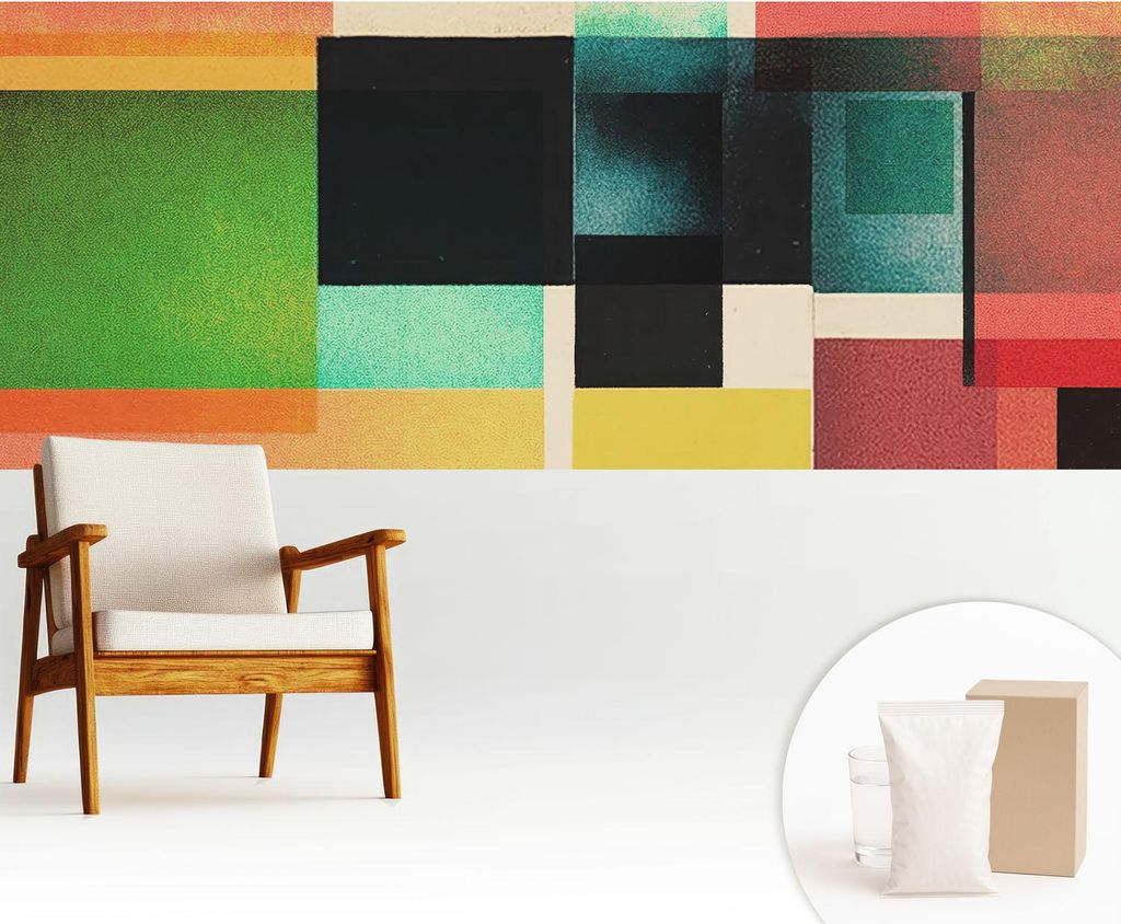 Fototapete - 250x104 cm - Tapete - Wandtapete - Wandbilder - Dekofolie - Tapete Folie - Wand - Dekoration - Wohnzimmer - Geometrische Abstraktion