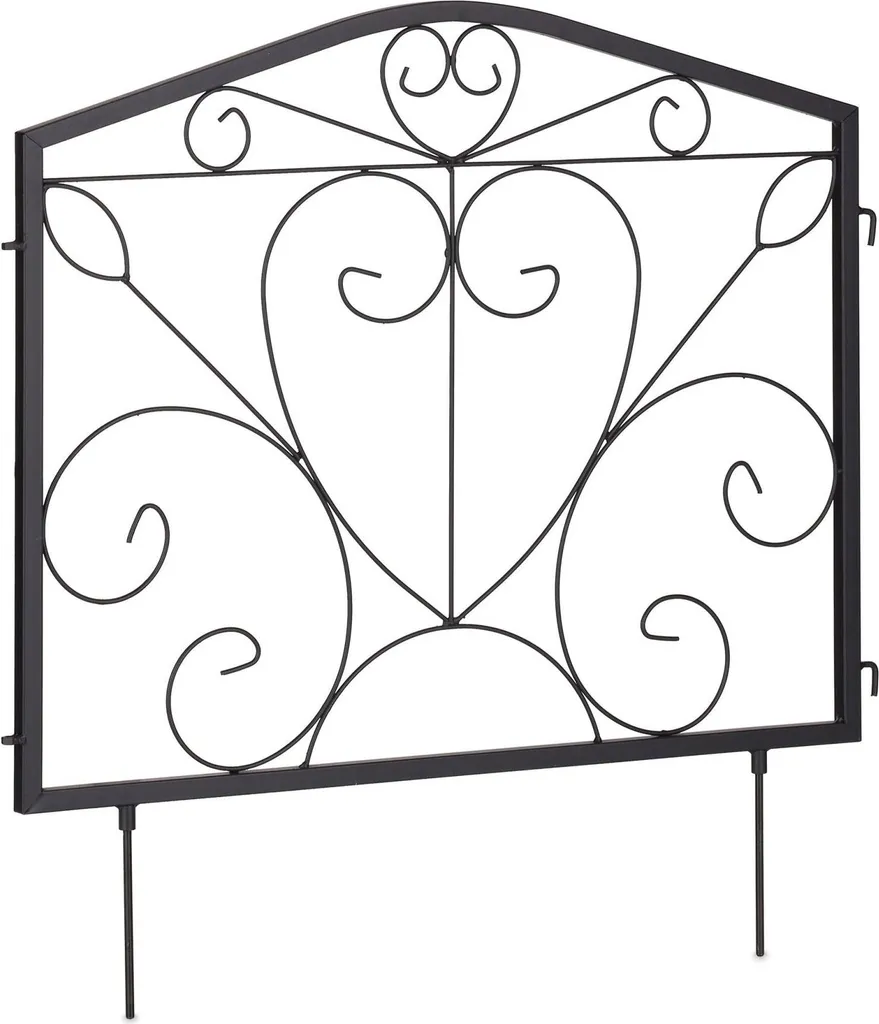 Clôture métallique de parterre résistante aux intempéries, pack de 4