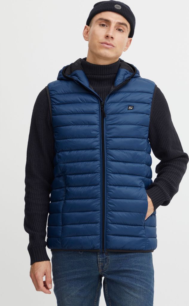 BLEND BHWojtek Herren Weste Steppweste Outdoor Weste leicht wattiert mit Kapuze