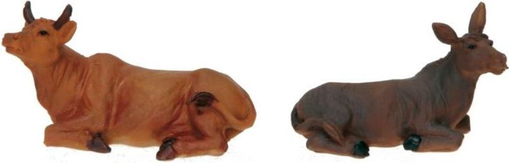 Riffelmacher Krippenzubehör Ochs + Esel für 10 cm Krippenfiguren