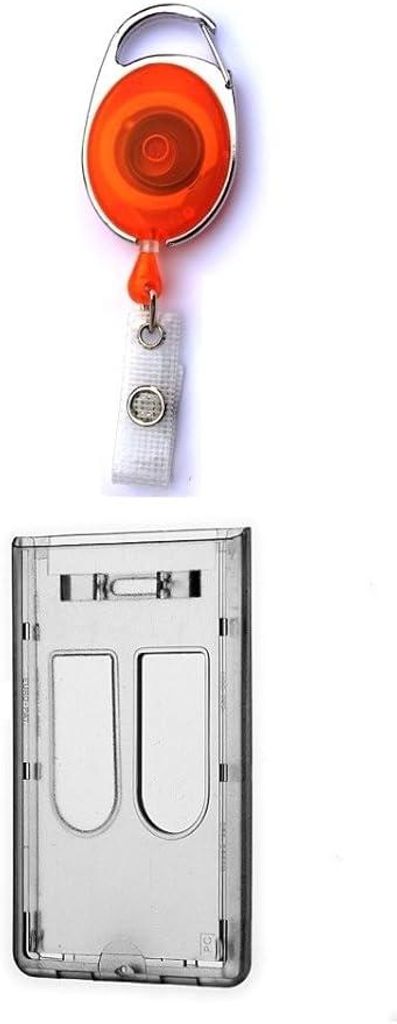 1x ORANGE Transparent Ausweisset Ausweisjojo Zipper Jojo Auswelter Kartenhülle Ausweishülle