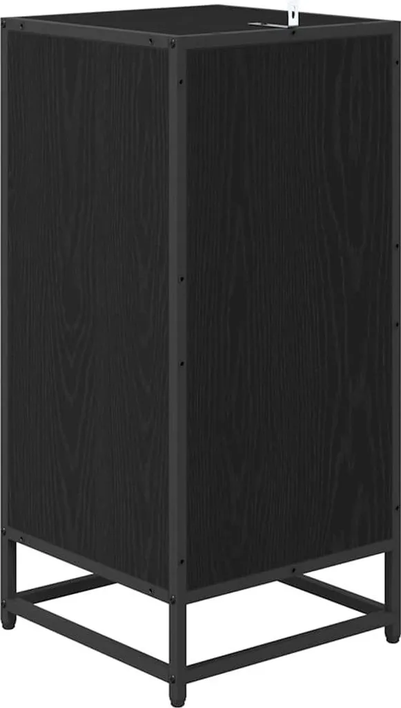 Mobiletto SYFAX Rovere Nero 35x76 cm - Arreda con Stile Nordico