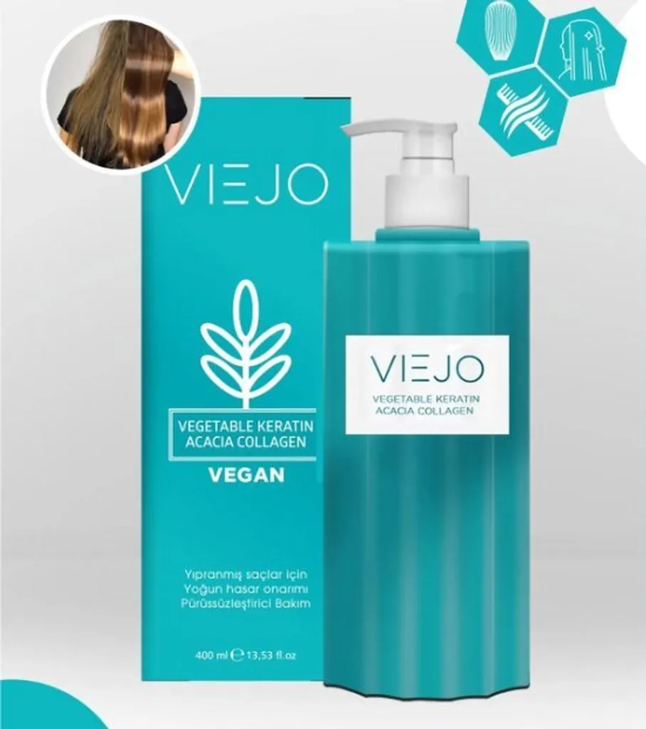Viejo Keratin Shampoo Riparatore 300ml - Cheratina e Oli per Capelli - 1