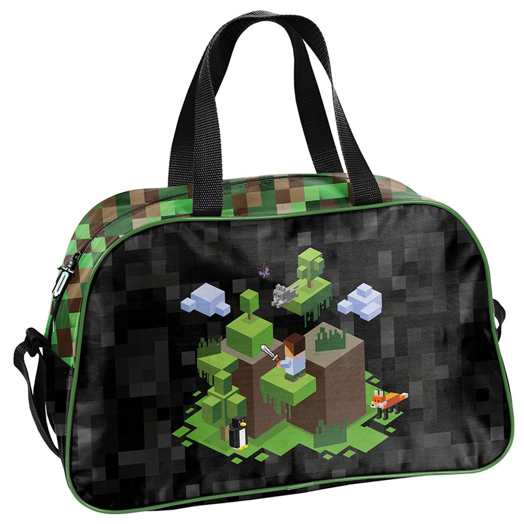 PASO Sporttasche Kinder Jungen Minecraft schwarz Produktbild 
