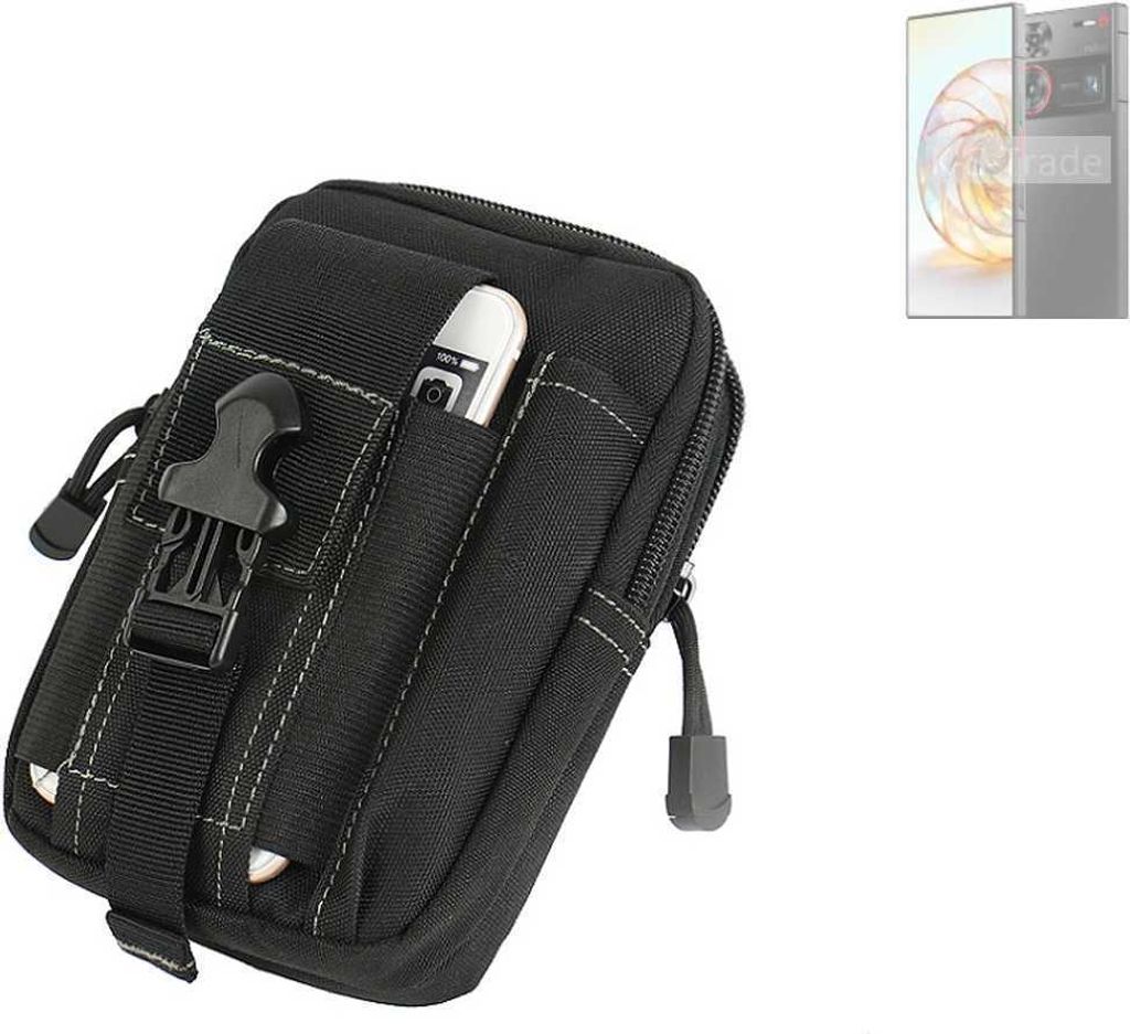 K-S-Trade Gürtel Tasche kompatibel mit Nubia Z60 Ultra Gürteltasche Holster Schutz Hülle Handy Hülle Smartphone outdoor Handy-Hülle schwarz