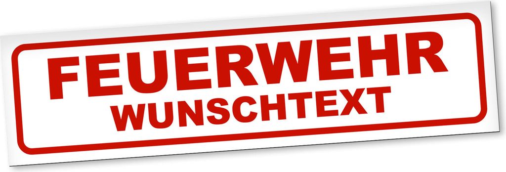 PantherPixel Wunschtext Feuerwehr Magnetschild Auto Personalisierung Magnetfolie Geschenkidee 60 x 16 cm REFLEKTIEREND