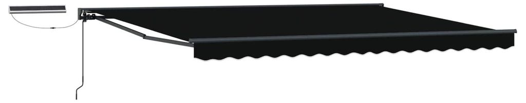 Elektrische ausziehbare Markise - CLORIS - Wettersensor - Schwarz 4x3 m - Markisen C1438
