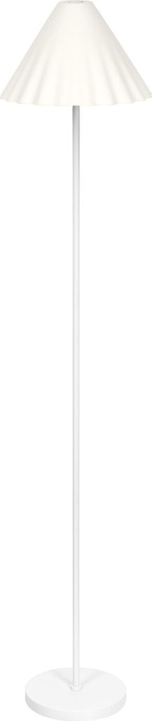 OSRAM Standleuchte Decor Pulp weiß aus Metall und Pappmaschee, E14, dimmbar, 1505 mm Höhe, Leuchtenschirm aus recyceltem Material, nachhaltig dur...