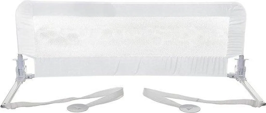 Barrière de lit anti-chute pliable 110cm blanc - Sécurité matelas king