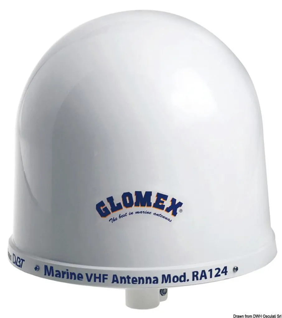 Antenne VHF marine Glomex RA121 en caoutchouc flexible pour bateaux