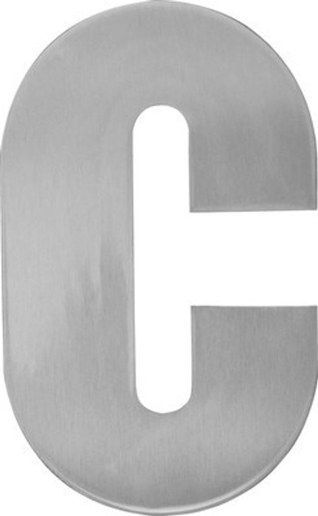 Hausnummer Edelstahl satiniert c" 120 mm" Produktbild 