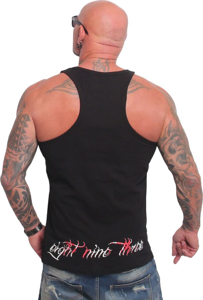 Yakuza Herren Bloodbrand V02 Slim Racer Tanktop, Schwarz, L