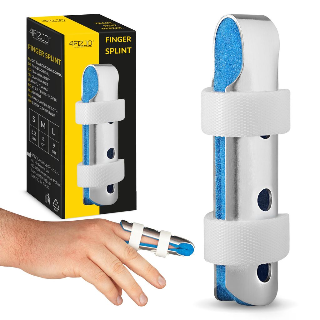 4FIZJO Fingerschiene, M, Design mit Polsterung für Hand und Finger