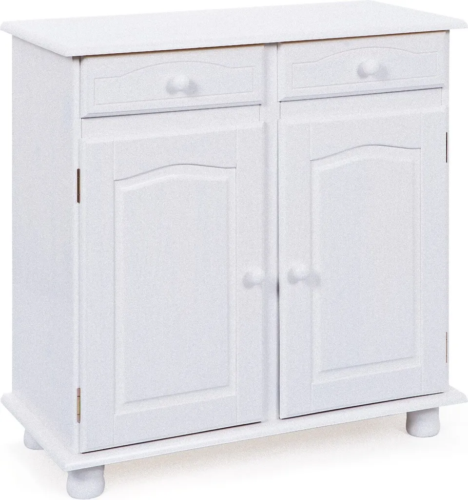 Buffet Lovo 2 portes et 2 tiroirs blanc design moderne pour le séjour