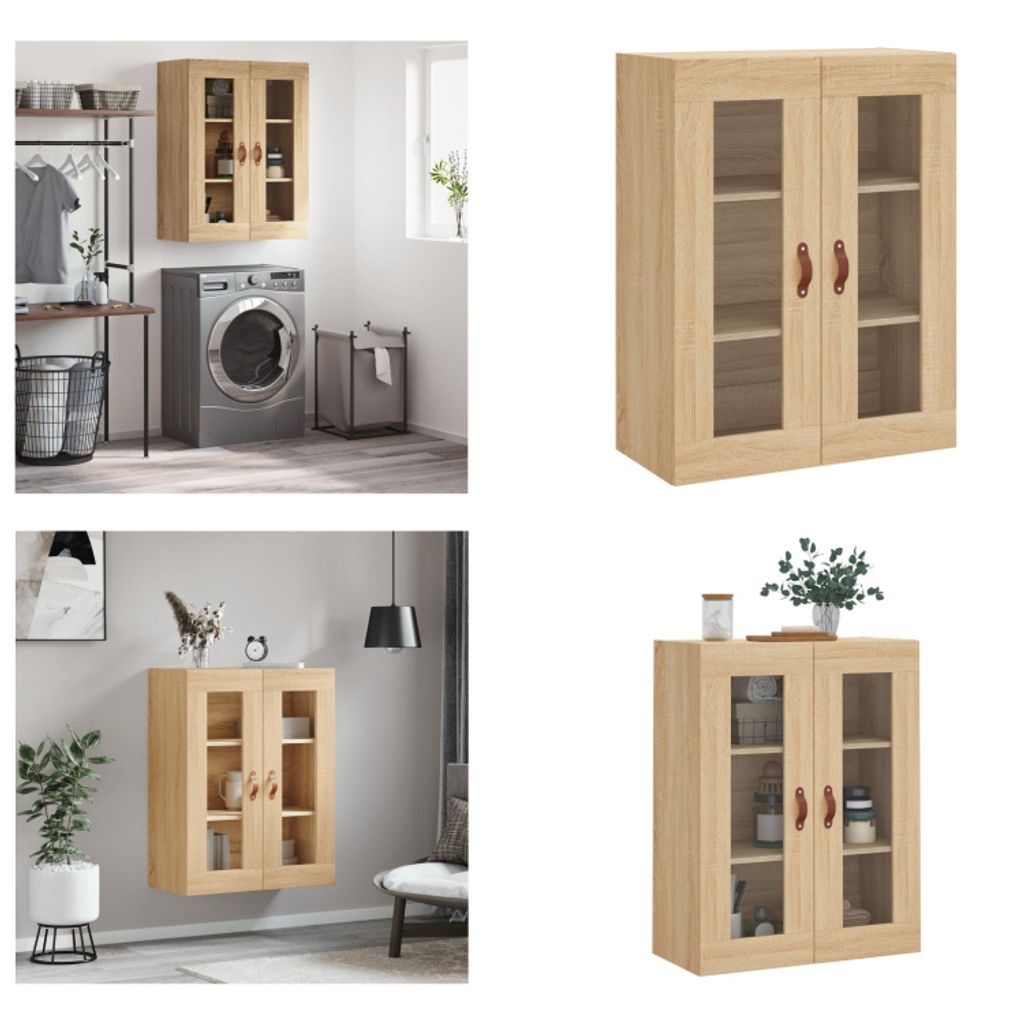 vidaXL Wandschrank Sonoma Eiche 69,5x34x90 cm - Wandschrank - Wandschränke - Schrank - Lagerschrank
