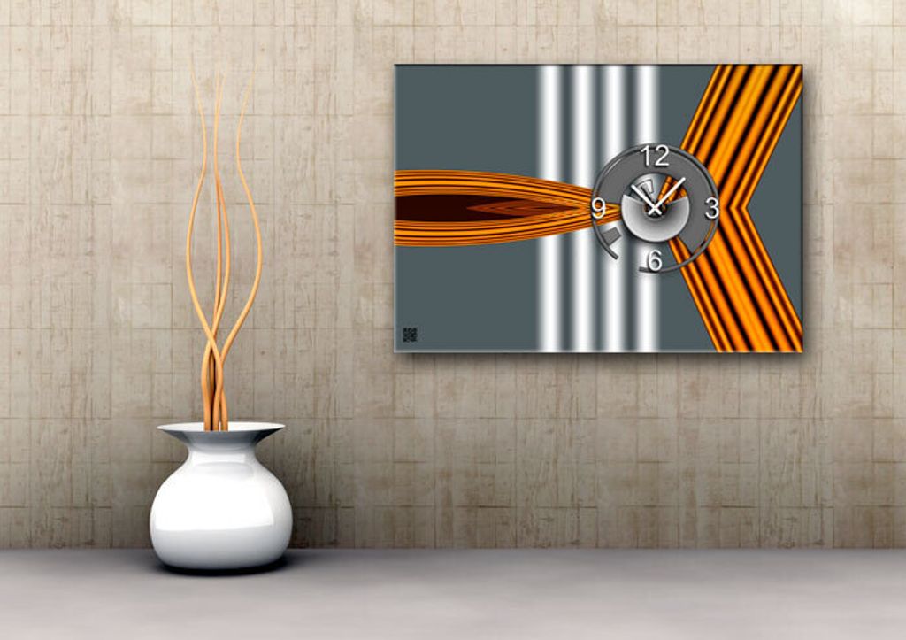 5018 Dixtime Designer Wanduhr, Wanduhren, Moderne Bürouhr 50cm x 70cm