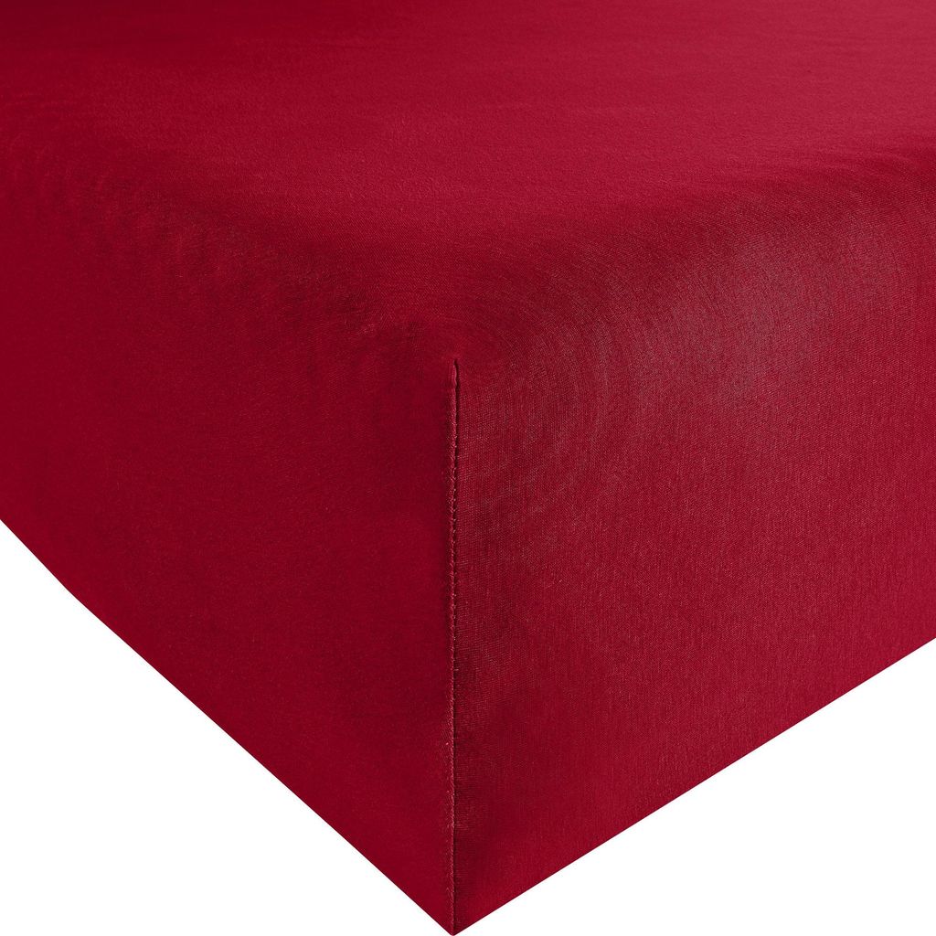 REDBEST Spannbettlaken San Francisco" bordeaux 90x190 cm - 100x200 cm"