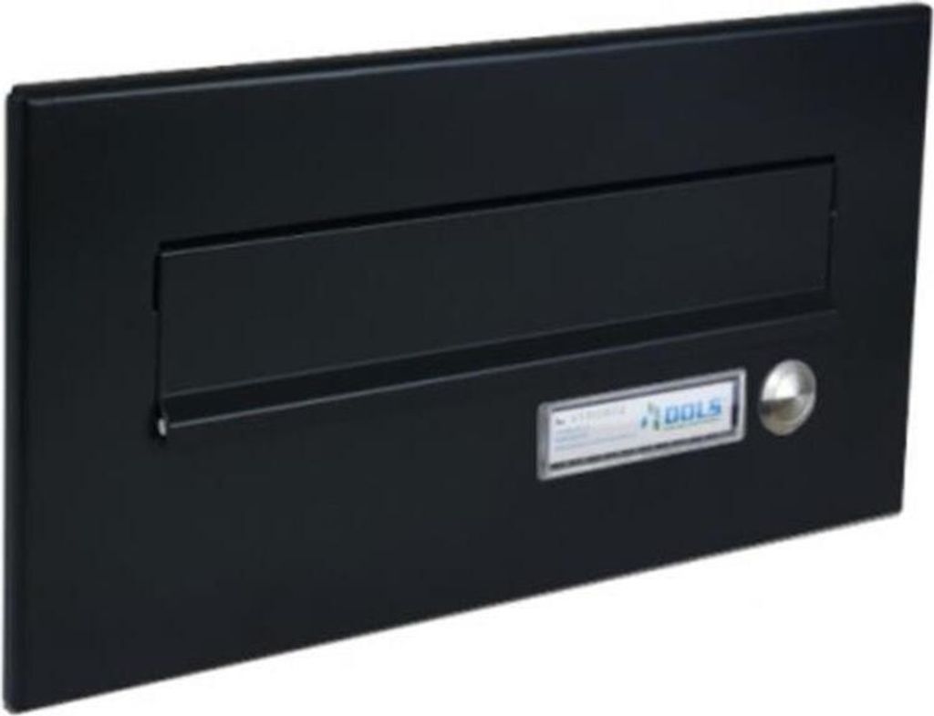 CD-26 Briefkasten Frontplatte mit Klingel in RAL 9005 (160x310 mm)