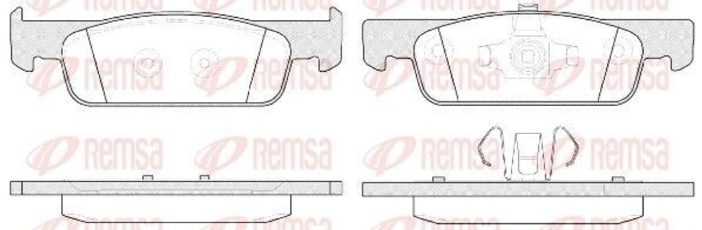 REMSA Bremsbeläge Satz Vorne Bremsklötze für RENAULT Clio IV Schrägheck (BH) 1540.00
