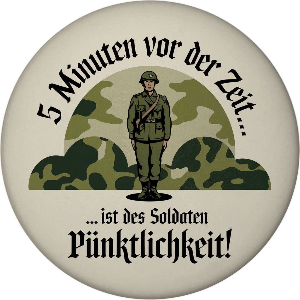 5 Minuten vor der Zeit Retro Soldat Magnet mit Flaschenöffner
