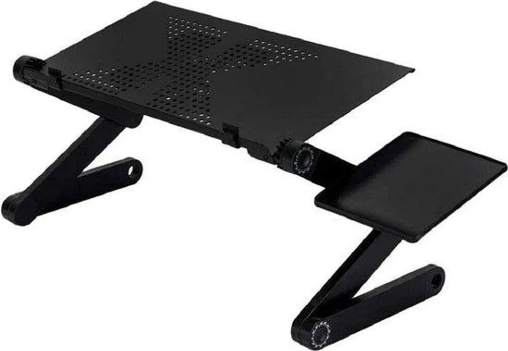 Support ergonomique PC noir : fini les douleurs et la surchauffe laptop