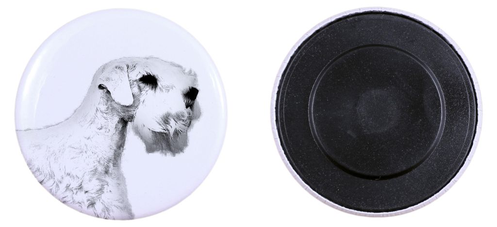 Sealyham Terrier Magnet mit einem Hundepfotenabdruck, außergewöhnlich leicht, starker Magnet, handgefertigtes Produkt der Marke Art-Dog
