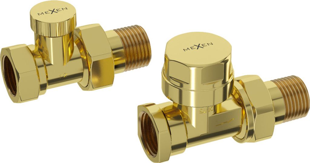 Mexen Gerade Heizungsventile, Gold - W902-000-50