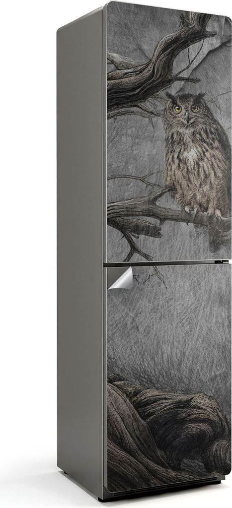 Aquarell-Pflanzenmuster – Kühlschrank Aufkleber – Klebefolie Kühlschrank – Kühlschrank Nachbildung – Kühlschrankfolie selbstklebend –...