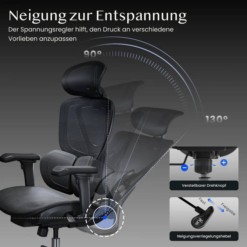 FLEXISPOT Sentinel : Adieu Mal de Dos avec ce Siège Bureau Ergonomique - 8
