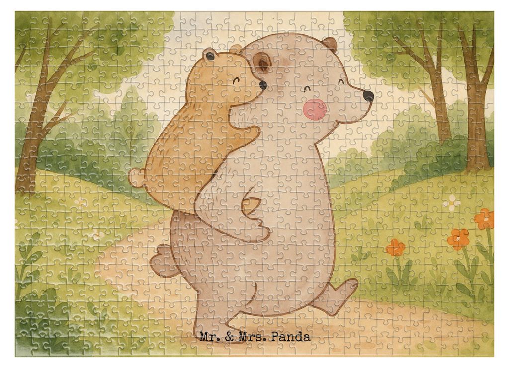 Mr. & Mrs. Panda Puzzle Papa Bär Design 551 Teile - Weiß - Geschenk, Geburtstag, Muttertag, 1500, 1000, Puzzlespiel, 2000, 500, Vatertag