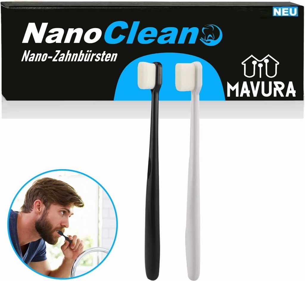 (5€/Stk) NanoClean Nano Zahnbürste 20.000 Borsten Ultra Produktbild 