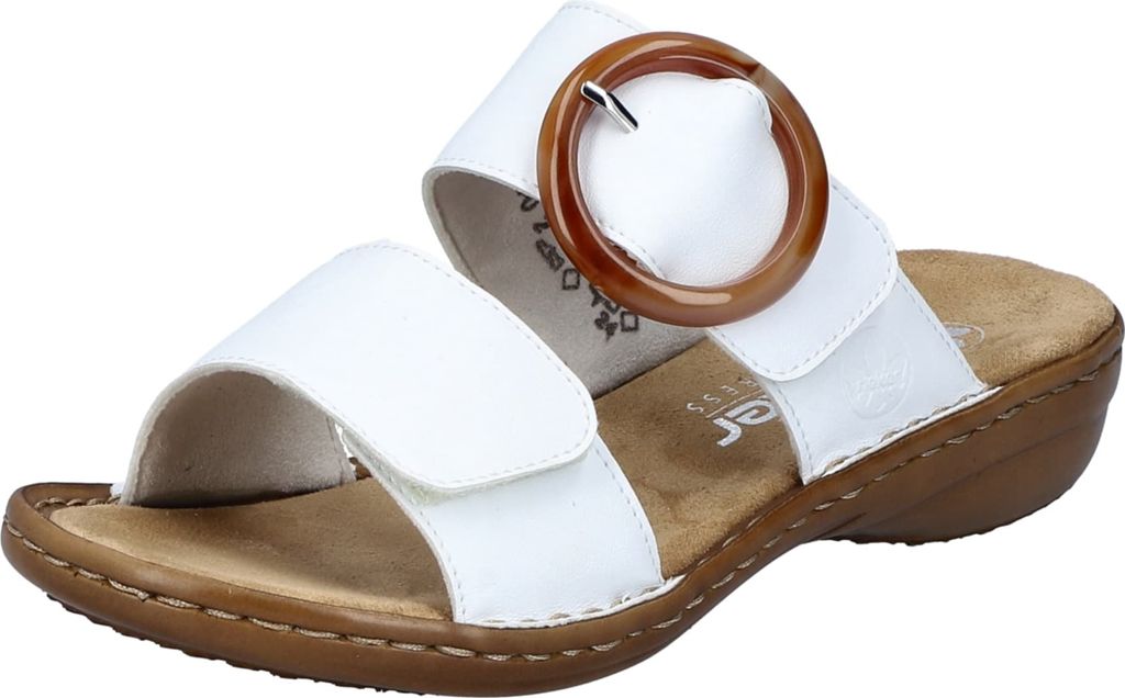 Rieker 60894 80 Damen Pantolette Weiss, Weiss, Gr. 39 Produktbild 